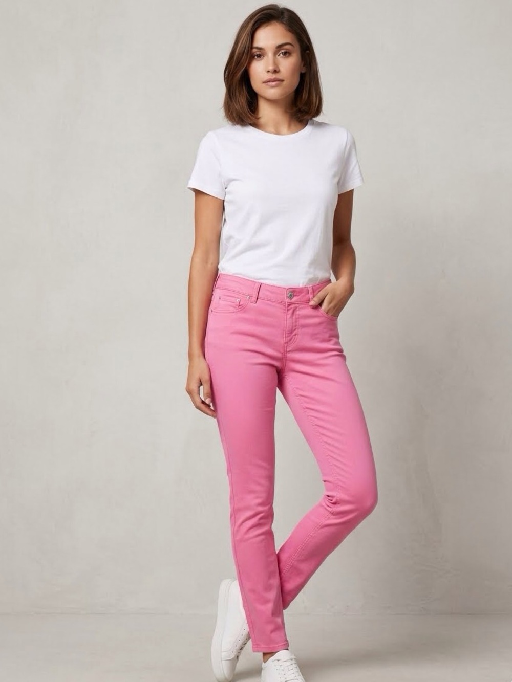 NWT ecru Melrose Sweet Skinny Jeans in Washed Fuchsia Pink 26 preppy summer